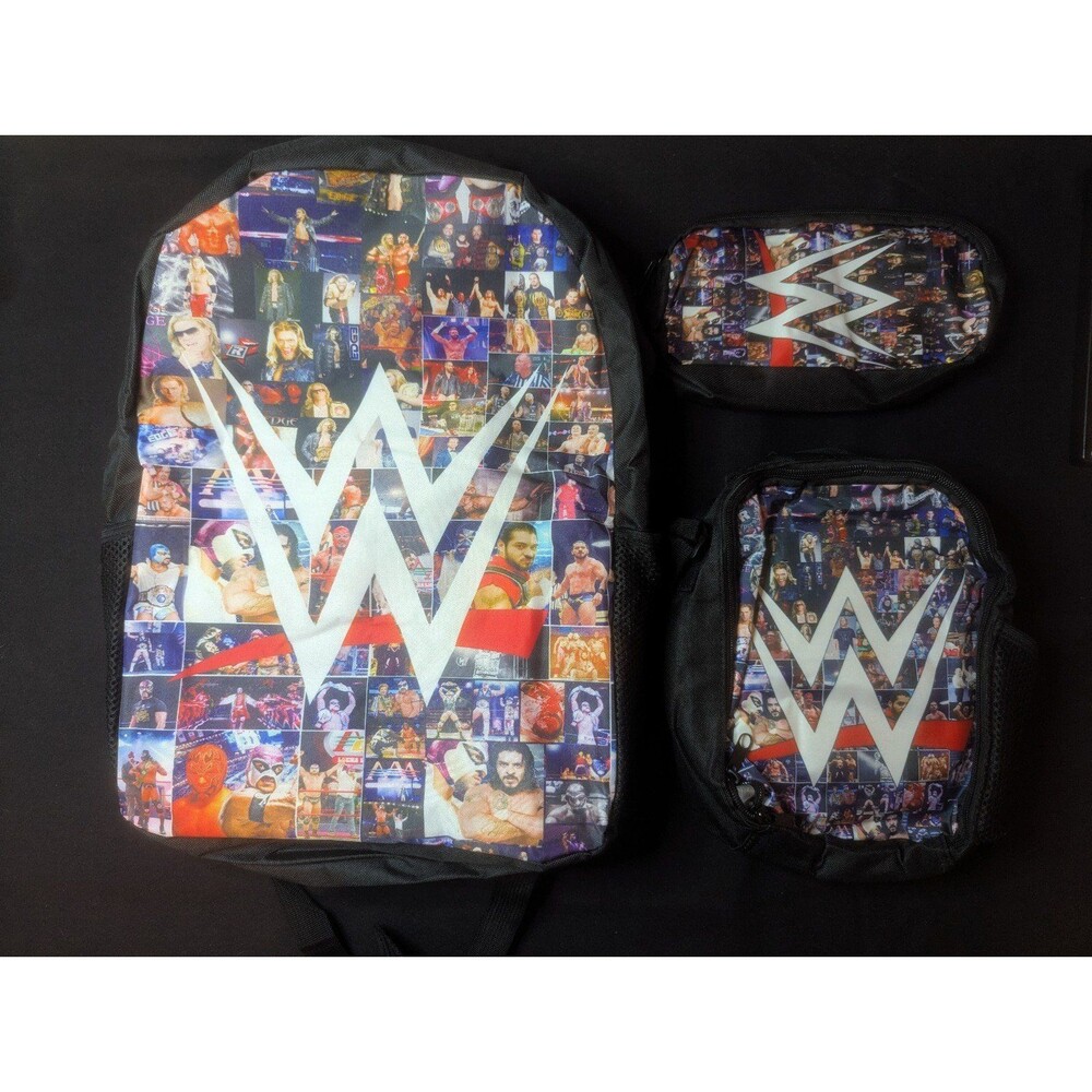 Wrestling 3 Piece Set Backpack, Lunch Bag, and Pencil Bag